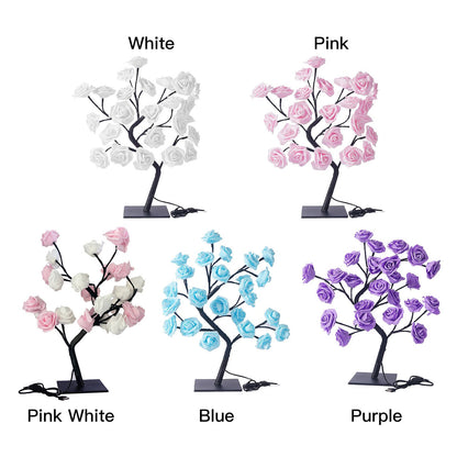 Removable Plastic Base USB Switch LED Simulation Rose Decoration Night Light