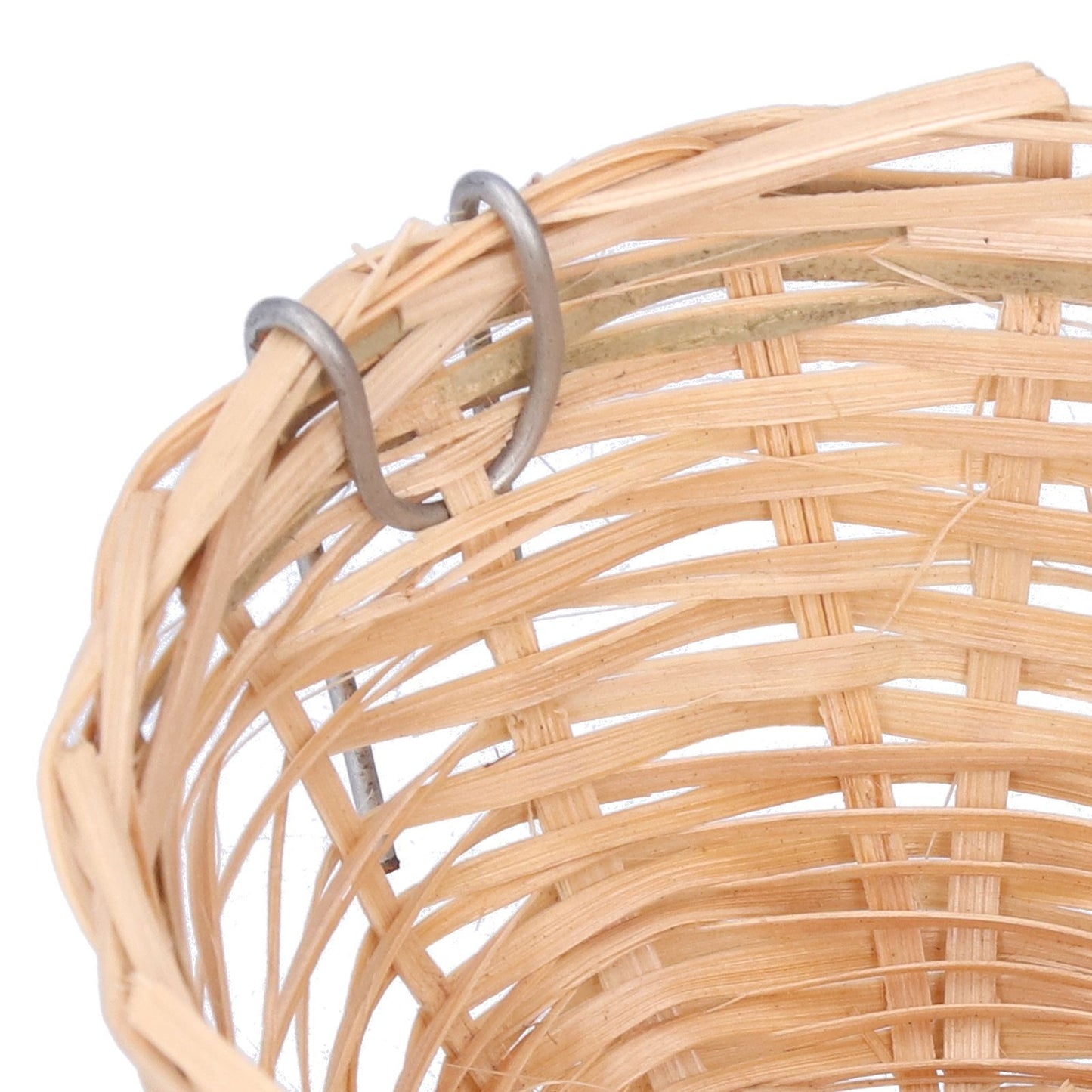4pcs Bamboo Bird Nest Handmade Weaving Breeding Resting Bird House with Hook for Parrots Canary