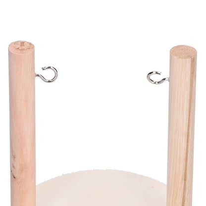 Parrots Swing Toy Wooden Birds Perch Stand Birds Toy for Hamster Small Animal Supplies