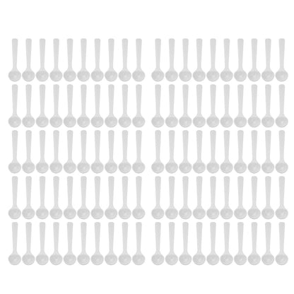 100Pcs Plastic Fertilizer Spoon 2ml/1g High Temperature Resistance Measuring Spoon for Gardening