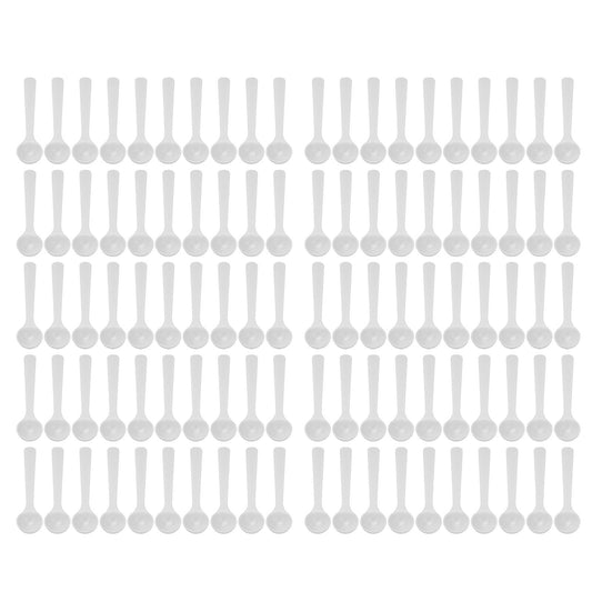 100Pcs Plastic Fertilizer Spoon 2ml/1g High Temperature Resistance Measuring Spoon for Gardening