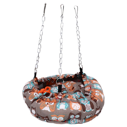 Bird Bed Safe Warm Soft Plush Easy Storage Space Saving Easy Cleaning Suspensible Design Bird Nest for Home Travel