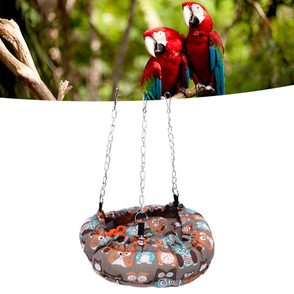 Bird Bed Safe Warm Soft Plush Easy Storage Space Saving Easy Cleaning Suspensible Design Bird Nest for Home Travel
