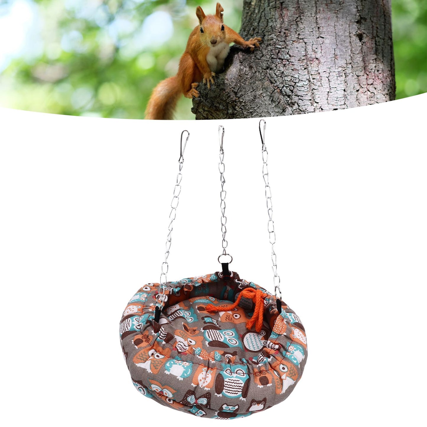 Bird Bed Safe Warm Soft Plush Easy Storage Space Saving Easy Cleaning Suspensible Design Bird Nest for Home Travel