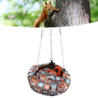 Bird Bed Safe Warm Soft Plush Easy Storage Space Saving Easy Cleaning Suspensible Design Bird Nest for Home Travel