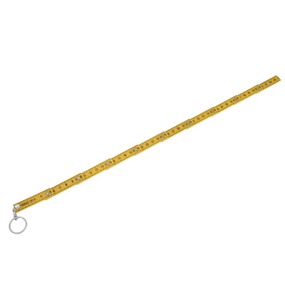 2Pcs ABS Folding Ruler Portable 0.5m Foldable Ruler with Key Ring for Carpentry Laying TilesYellow