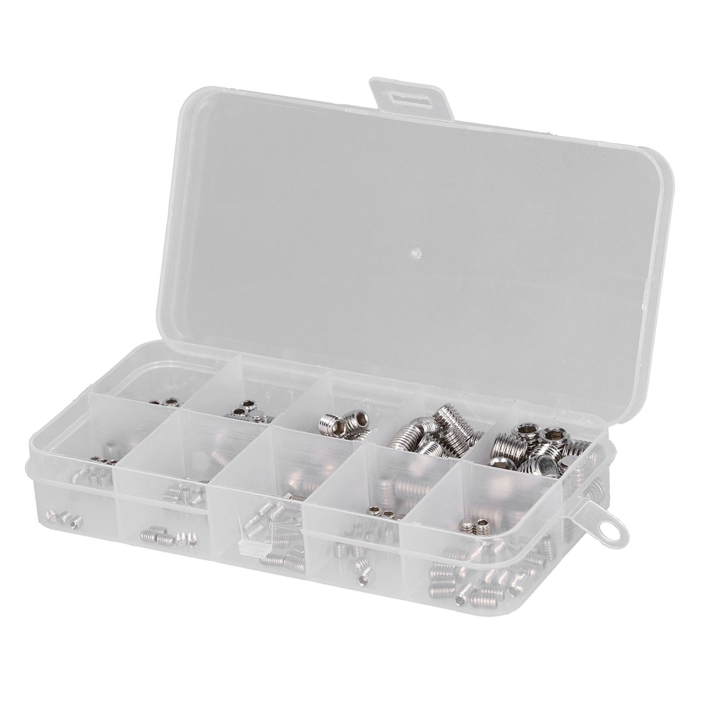 220 Pcs Grub Screw Stainless Steel M3 to M8 Inner Hex Concave End Tight Joint Tool for Precise Instrument220PCS