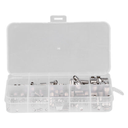 220 Pcs Grub Screw Stainless Steel M3 to M8 Inner Hex Concave End Tight Joint Tool for Precise Instrument220PCS