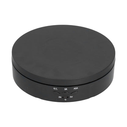 145mm 360° Round Auto Rotating Display Stand 3 Speed Control USB Powered Jewelry Turntable for ExhibitionBlack