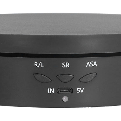 145mm 360° Round Auto Rotating Display Stand 3 Speed Control USB Powered Jewelry Turntable for ExhibitionBlack
