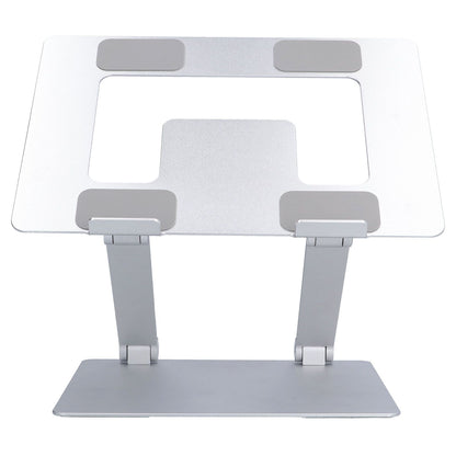 Laptop Stand Collapsible Aluminium Alloy Computer Riser Stand Silver Notebook Support Cooling Holder for Laptop Within 18in