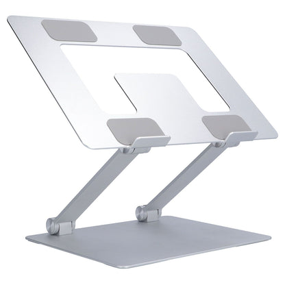 Laptop Stand Collapsible Aluminium Alloy Computer Riser Stand Silver Notebook Support Cooling Holder for Laptop Within 18in