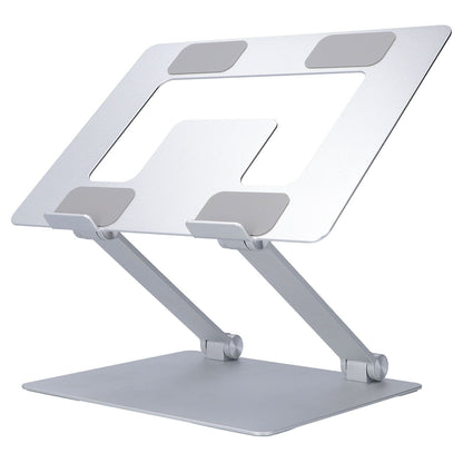 Laptop Stand Collapsible Aluminium Alloy Computer Riser Stand Silver Notebook Support Cooling Holder for Laptop Within 18in