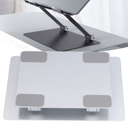 Laptop Stand Collapsible Aluminium Alloy Computer Riser Stand Silver Notebook Support Cooling Holder for Laptop Within 18in