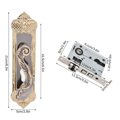 Door Handle Lock Silent Lock Bearing Safety Lever Handle Reversible Bedroom Door Lock