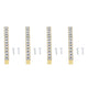 4Pcs/set Crystal Handle Modern Cabinet Door Diamonds Double Hole Pitch 128mm Drawer Knob