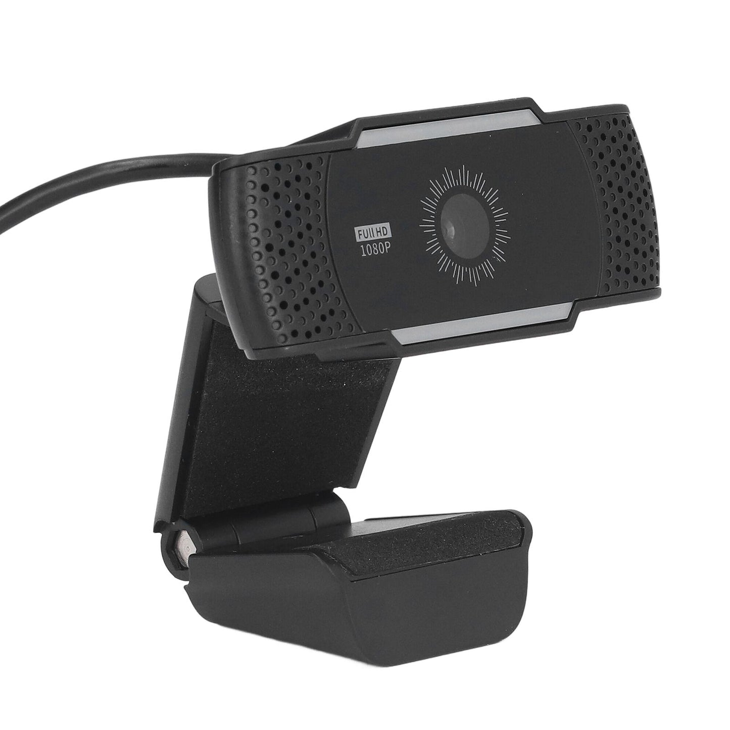Computer Camera Microphone Automatic Noise Reduction Full HD 1080P USB Stereo Webcam with Rotatable Clip for Office