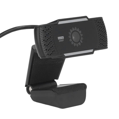 Computer Camera Microphone Automatic Noise Reduction Full HD 1080P USB Stereo Webcam with Rotatable Clip for Office