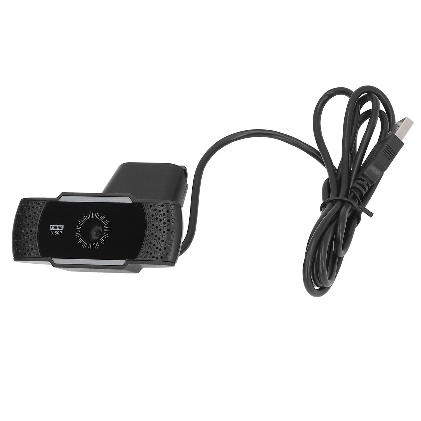 Computer Camera Microphone Automatic Noise Reduction Full HD 1080P USB Stereo Webcam with Rotatable Clip for Office