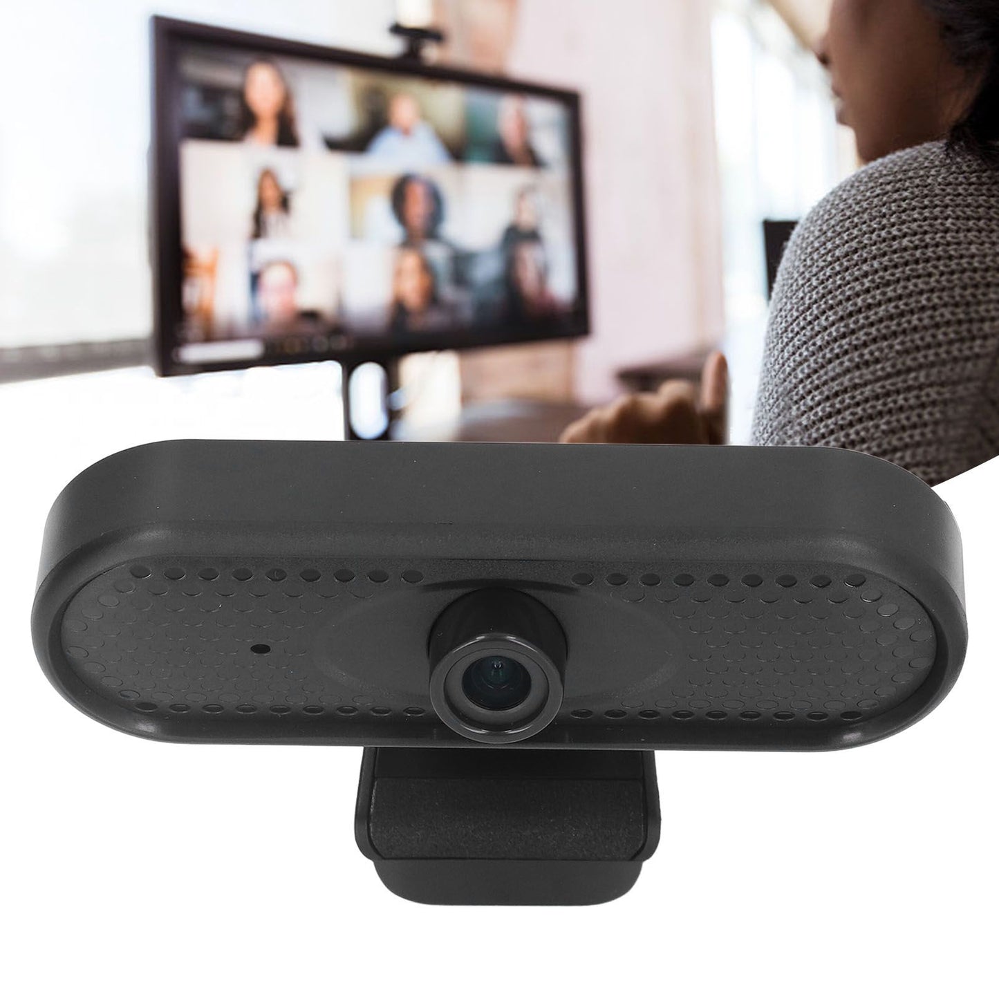 Computer Camera Plug and Play USB Full HD 1080P Auto Focusing Stereo Wide Compatibility Web Camera with Clamp