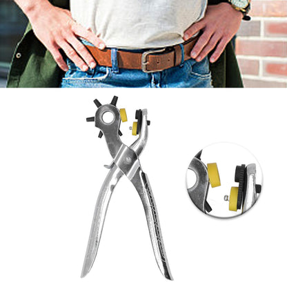 8in Belt Hole Puncher Stainless Steel Sturdy Durable Ergonomic Design Effort Saving Heat Treatment Leather Hole Punch