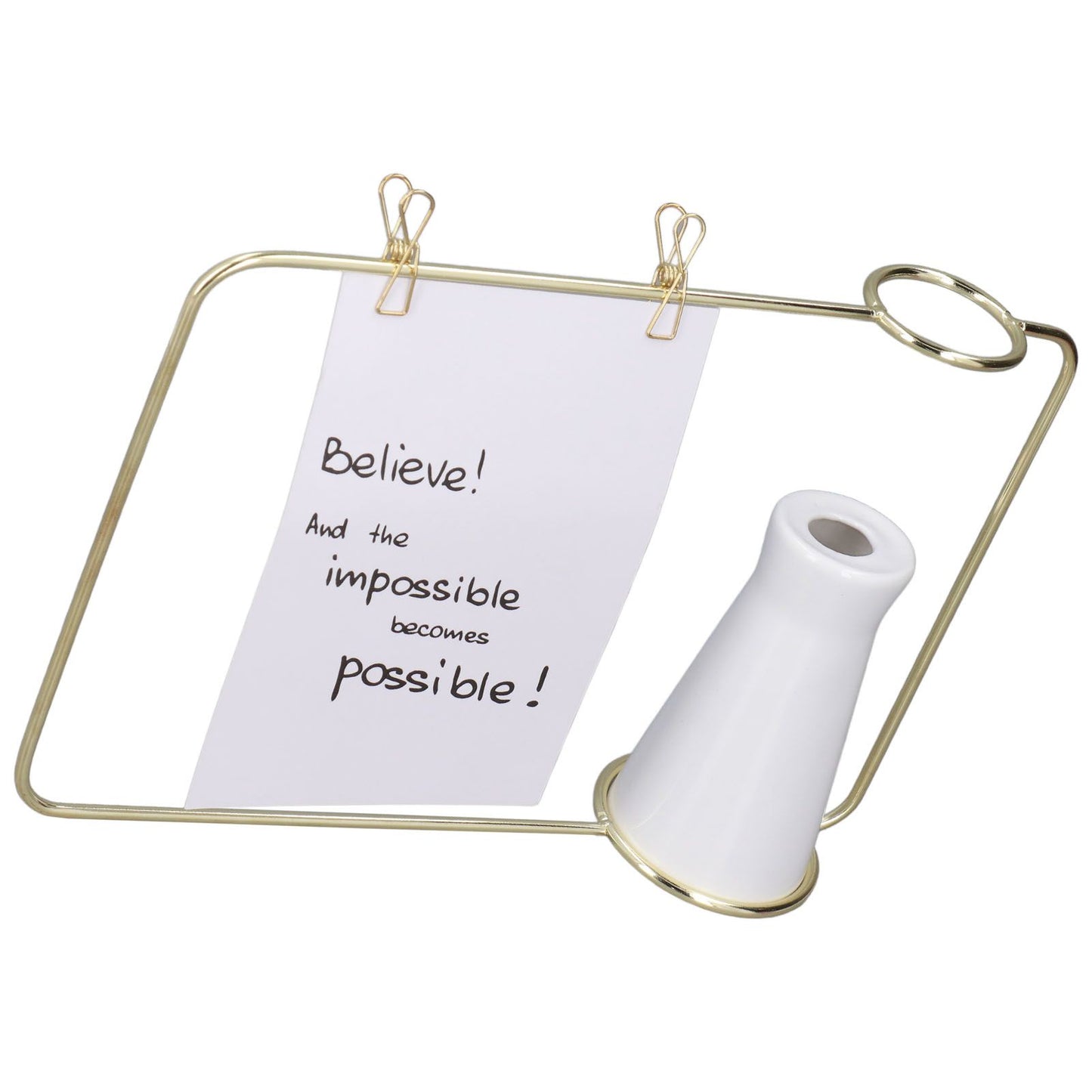 Metal Photo Frame Vase Decor Simple Elegant Design Nordic INS Style Hydroponic Vase for Bedrooms Study Rooms Offices