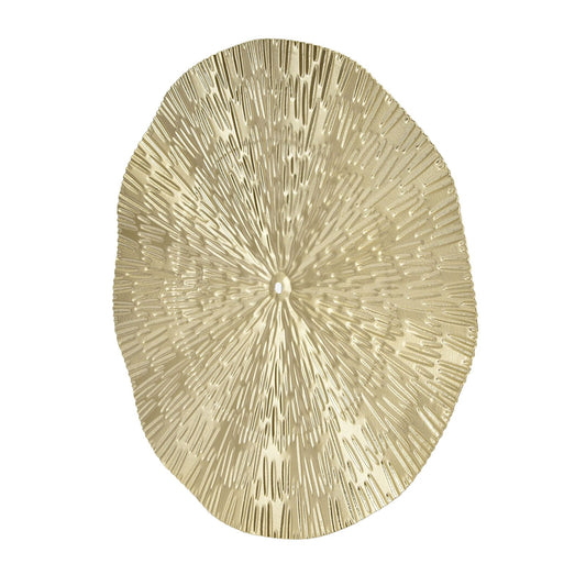 Round Wall Art Decor Elegant Style Iron Material 24.5cm/9.6in Delicate Texture Appearance Golden Irregular Circle