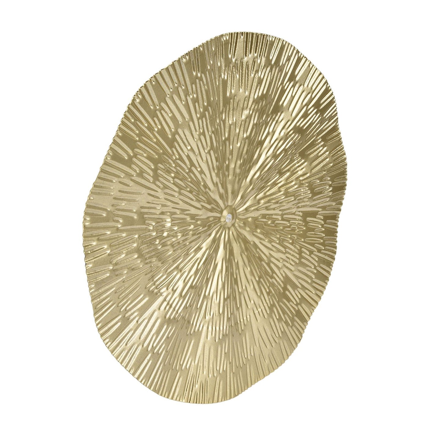 Round Wall Art Decor Elegant Style Iron Material 24.5cm/9.6in Delicate Texture Appearance Golden Irregular Circle