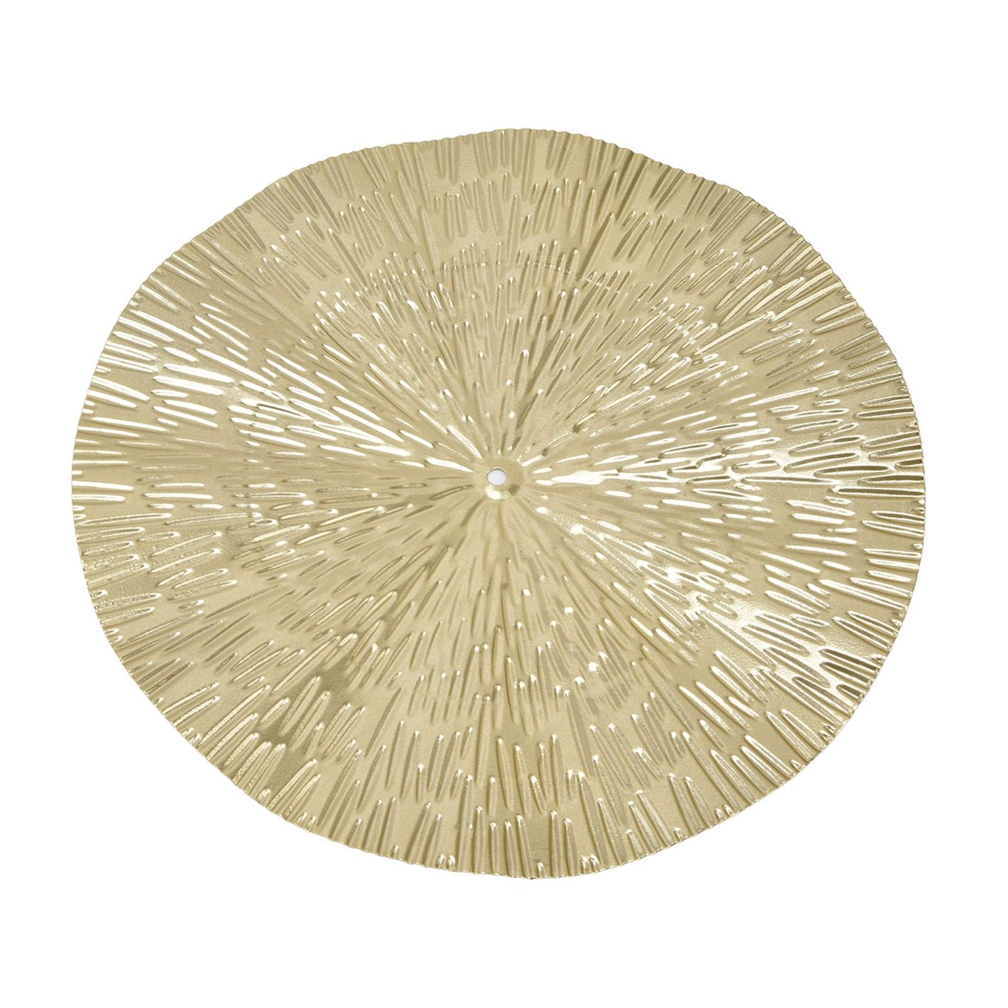 Round Wall Art Decor Elegant Style Iron Material 24.5cm/9.6in Delicate Texture Appearance Golden Irregular Circle