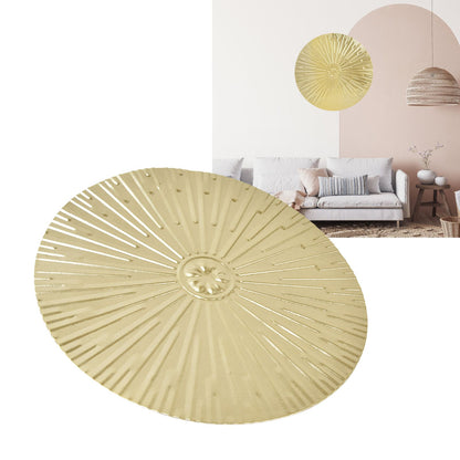 Iron Wall Medallion Raised Grain European Style Unique Design Irregular Metal Disc Wall Decor for Home Decoration Gifts
