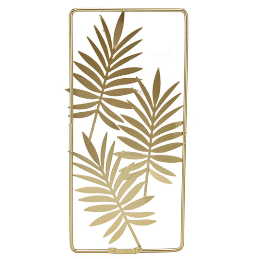 Metal Leaf Wall Decor Golden Nordic Style Elegant Ambience Sturdy Durable Wear Resistant Metal Wall Decor
