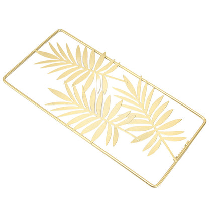 Metal Leaf Wall Decor Golden Nordic Style Elegant Ambience Sturdy Durable Wear Resistant Metal Wall Decor