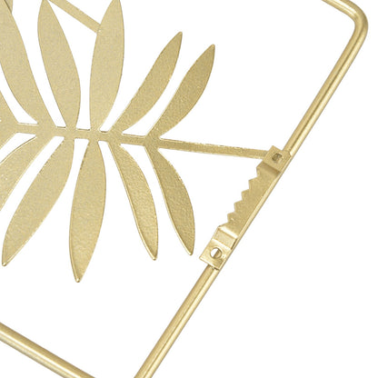 Metal Leaf Wall Decor Golden Nordic Style Elegant Ambience Sturdy Durable Wear Resistant Metal Wall Decor