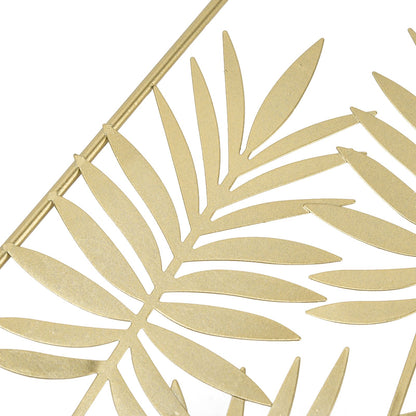 Metal Leaf Wall Decor Golden Nordic Style Elegant Ambience Sturdy Durable Wear Resistant Metal Wall Decor