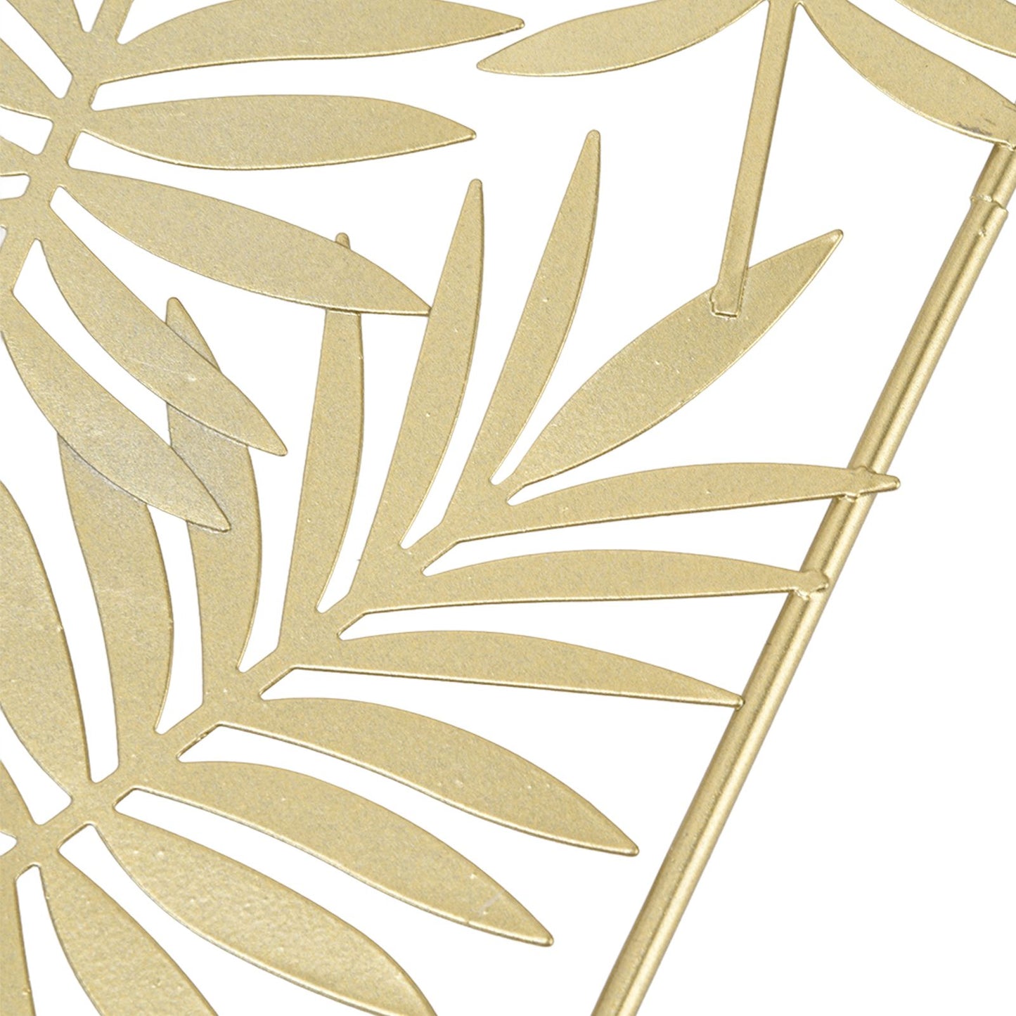 Metal Leaf Wall Decor Golden Nordic Style Elegant Ambience Sturdy Durable Wear Resistant Metal Wall Decor