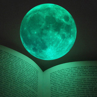 Moon Wall Sticker Glowing Luminous Wall Sticker PVC DIY Wall Paper for Bedroom Decoration32cm / 12.6in