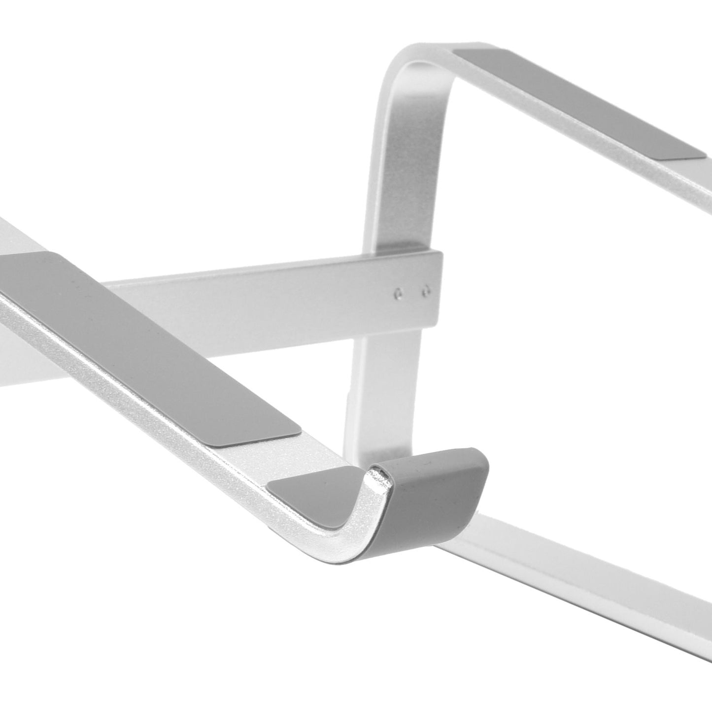 Desktop Laptop Stand Ergonomic Aluminum Alloy Laptop PC Computer Riser Cooling Shelf for Home Office Silver