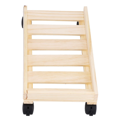 Mobile Computer Host Bracket Wooden CPU Stand with Good Heat Dissipation Performance for Office and Home