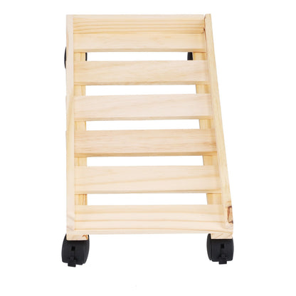 Mobile Computer Host Bracket Wooden CPU Stand with Good Heat Dissipation Performance for Office and Home
