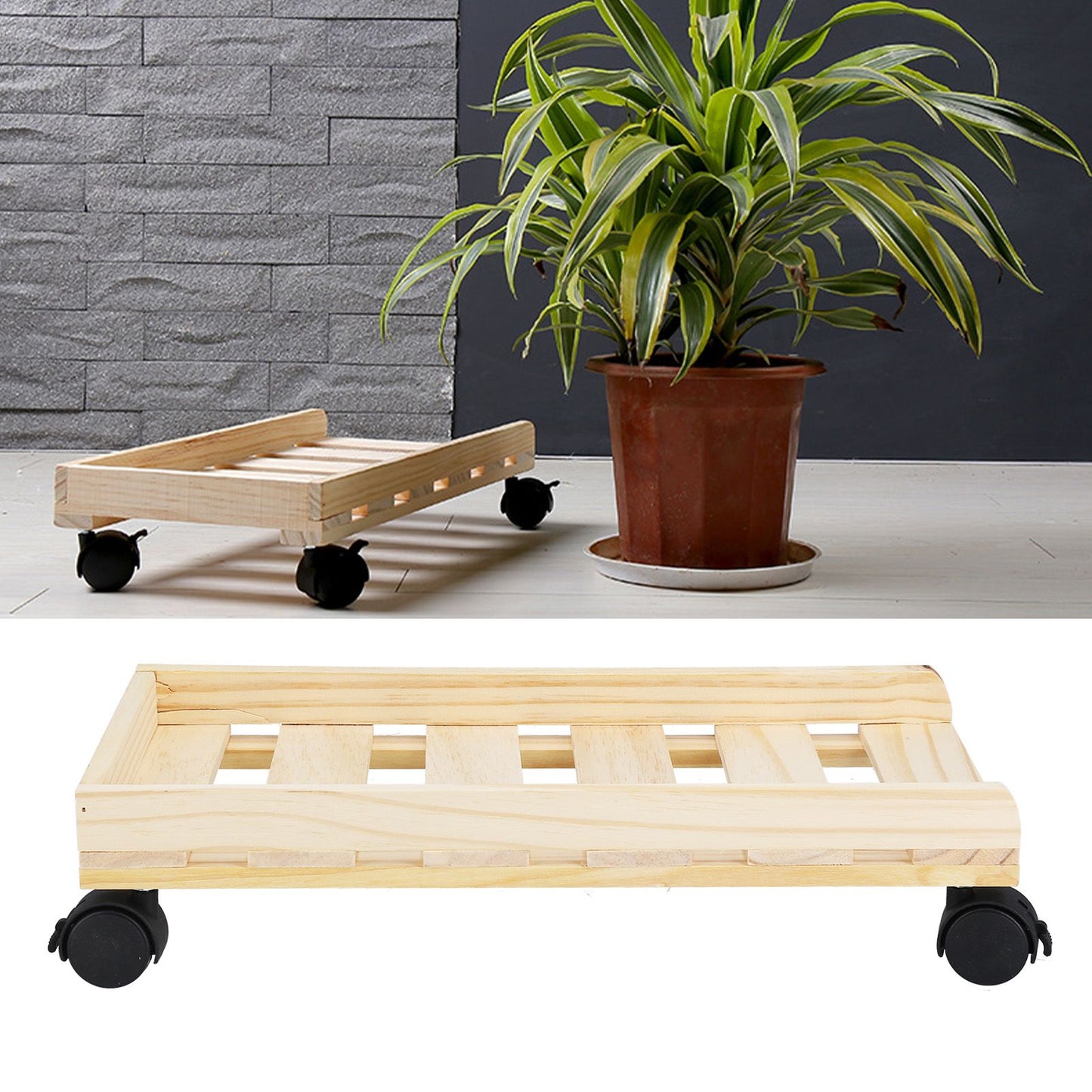 Mobile Computer Host Bracket Wooden CPU Stand with Good Heat Dissipation Performance for Office and Home