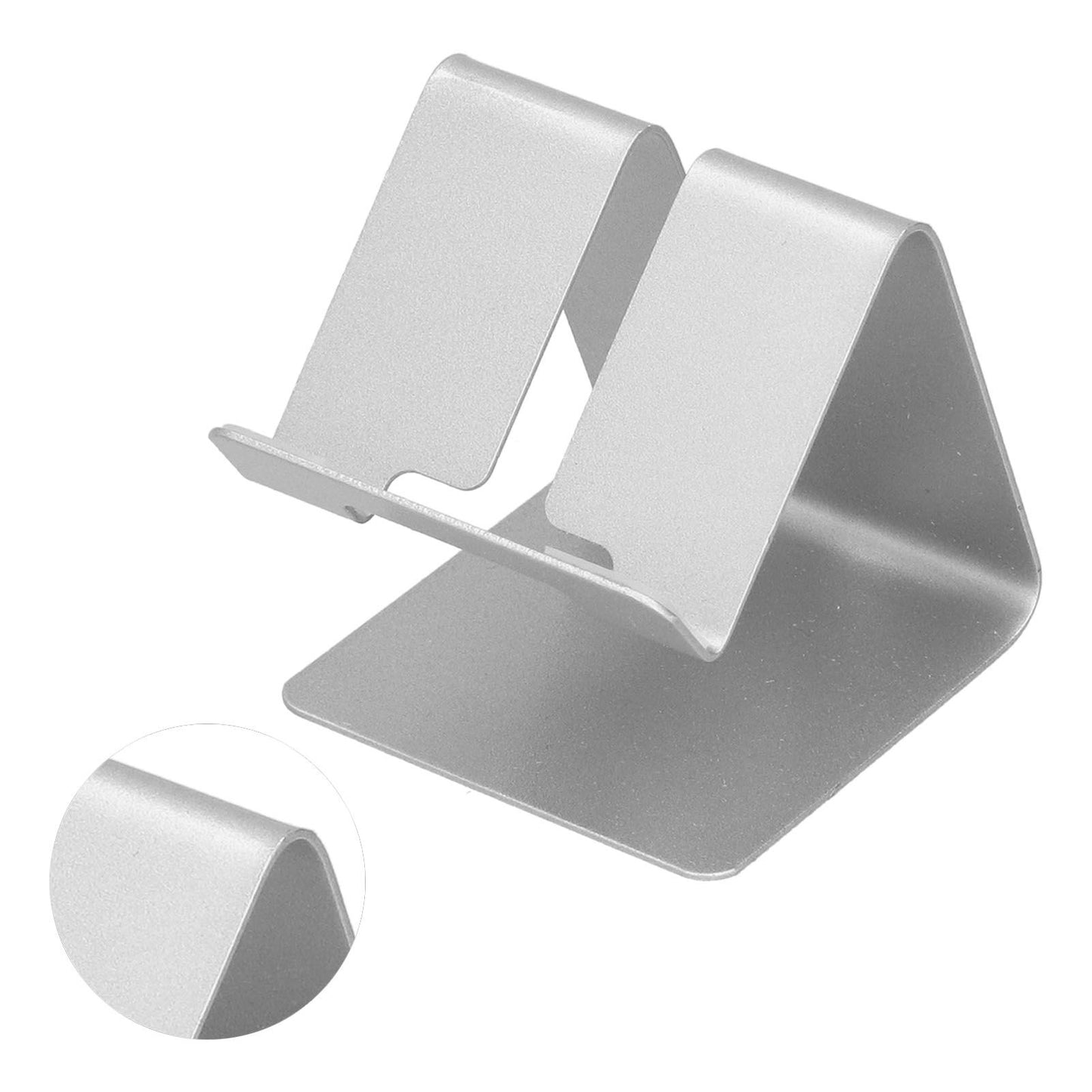 Cell Phone Holder Aluminum Alloy Lightweight and Portable Desk Phone Stand for Mobile Phones and TabletsSilver