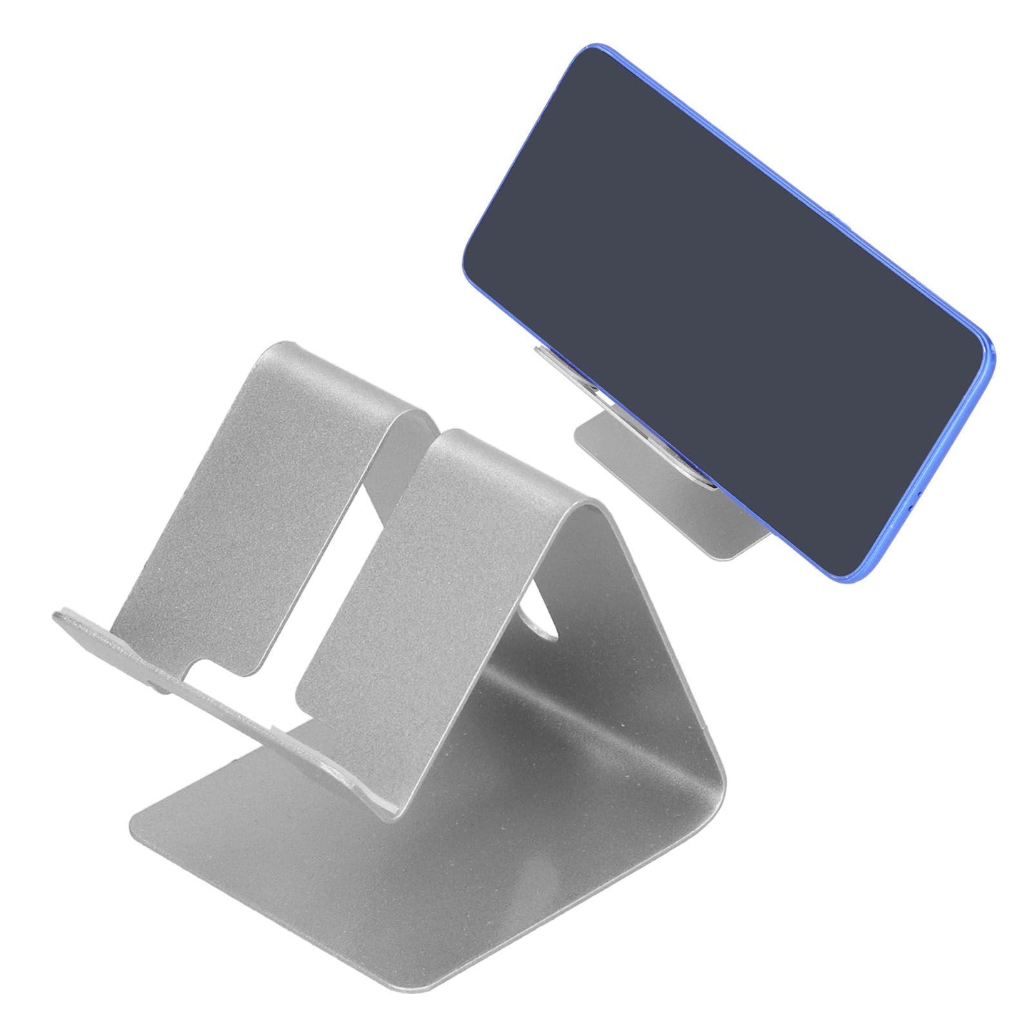 Cell Phone Holder Aluminum Alloy Lightweight and Portable Desk Phone Stand for Mobile Phones and TabletsSilver