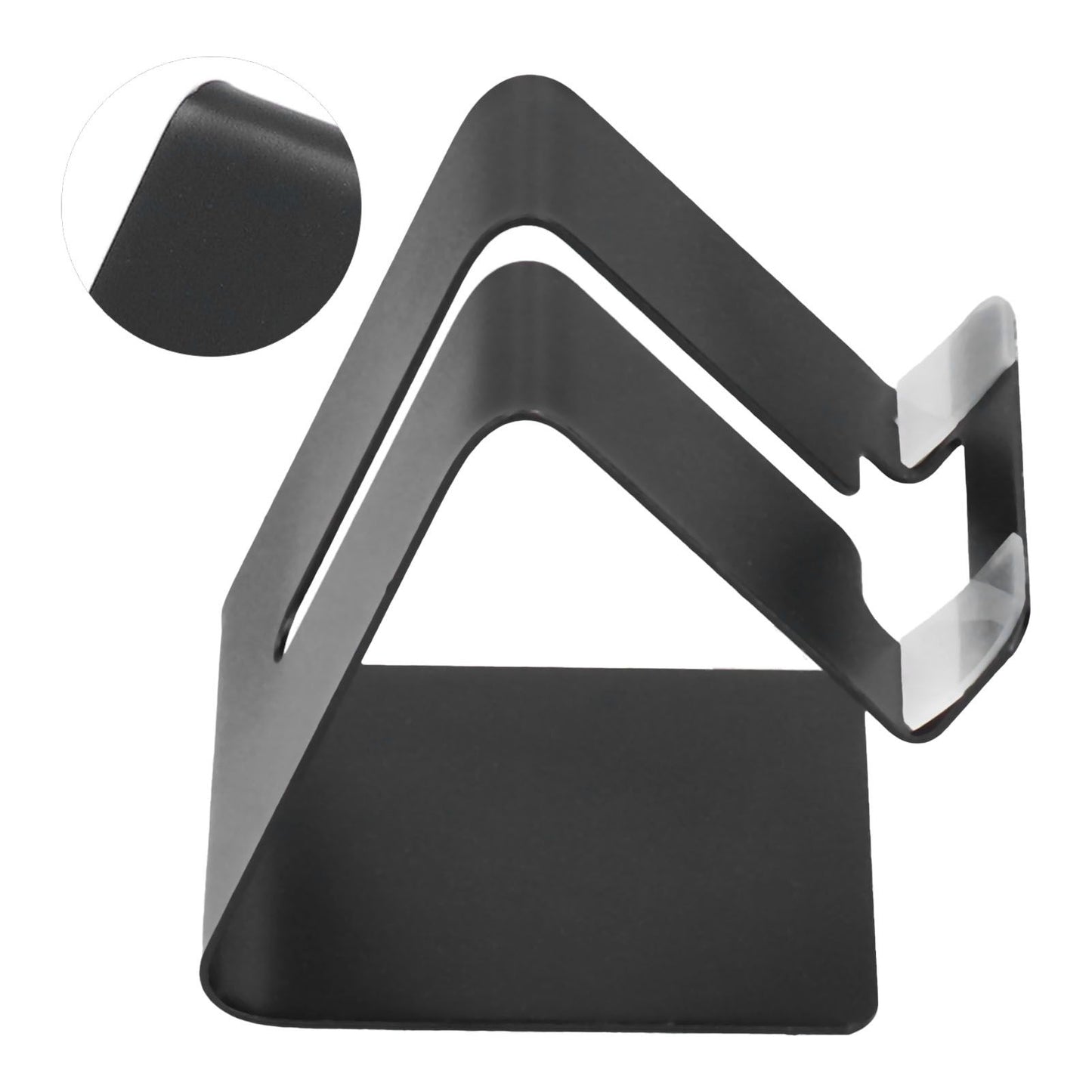Cell Phone Holder Aluminum Alloy Lightweight and Portable Desk Phone Stand for Mobile Phones and TabletsBlack