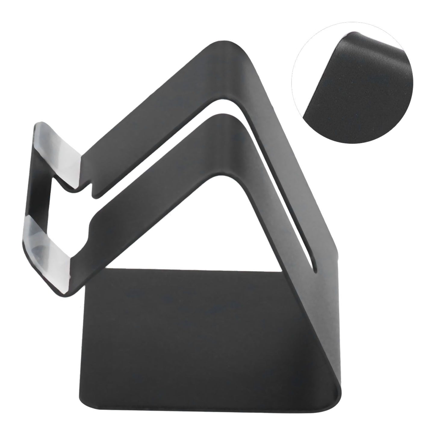 Cell Phone Holder Aluminum Alloy Lightweight and Portable Desk Phone Stand for Mobile Phones and TabletsBlack