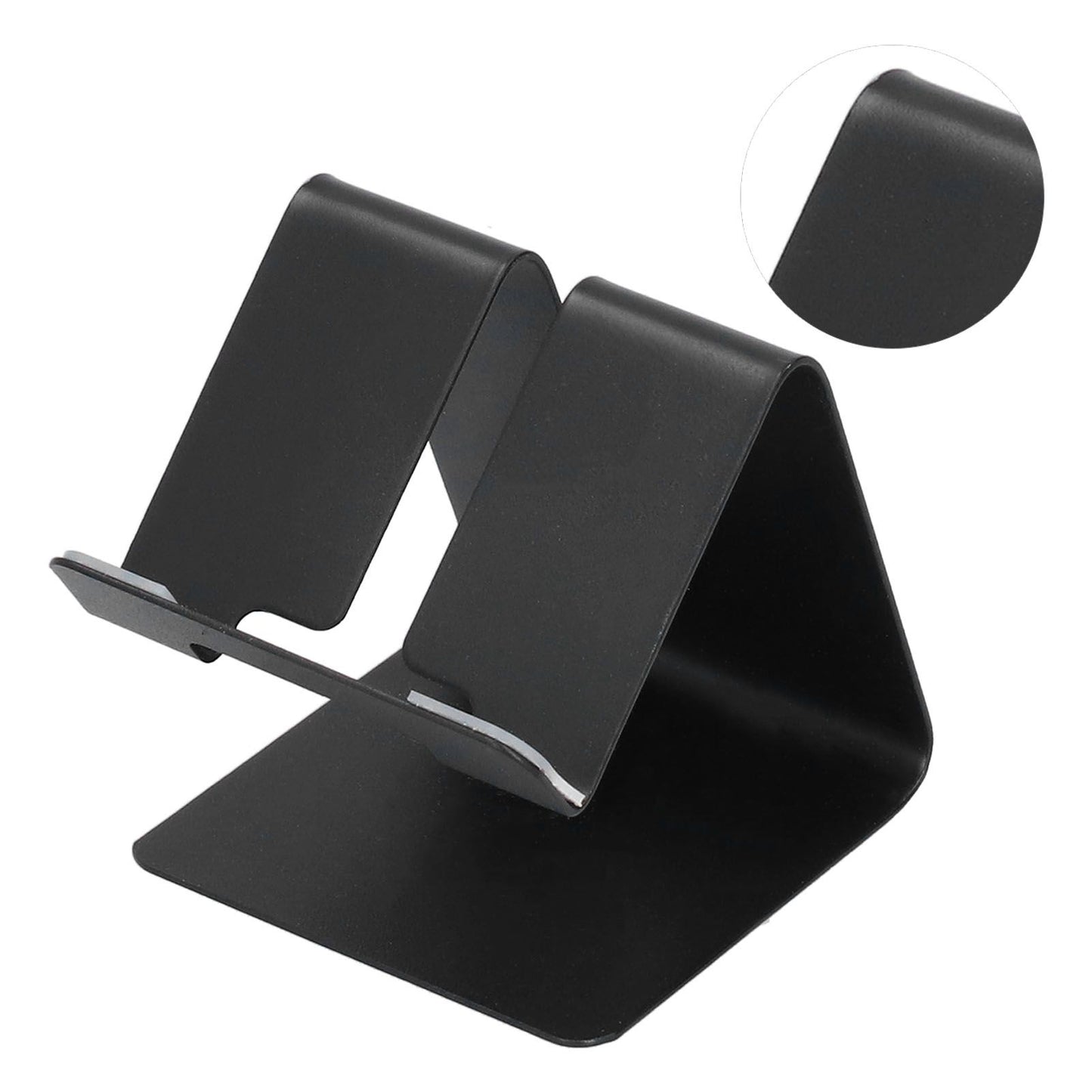 Cell Phone Holder Aluminum Alloy Lightweight and Portable Desk Phone Stand for Mobile Phones and TabletsBlack
