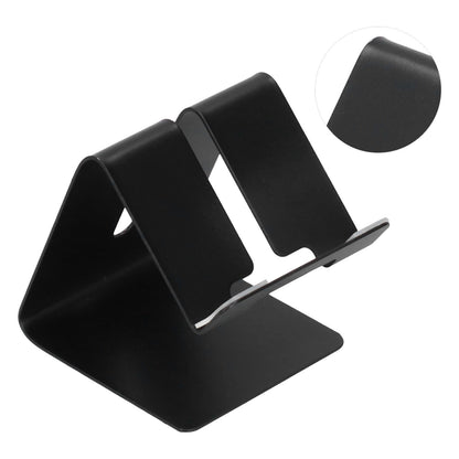 Cell Phone Holder Aluminum Alloy Lightweight and Portable Desk Phone Stand for Mobile Phones and TabletsBlack