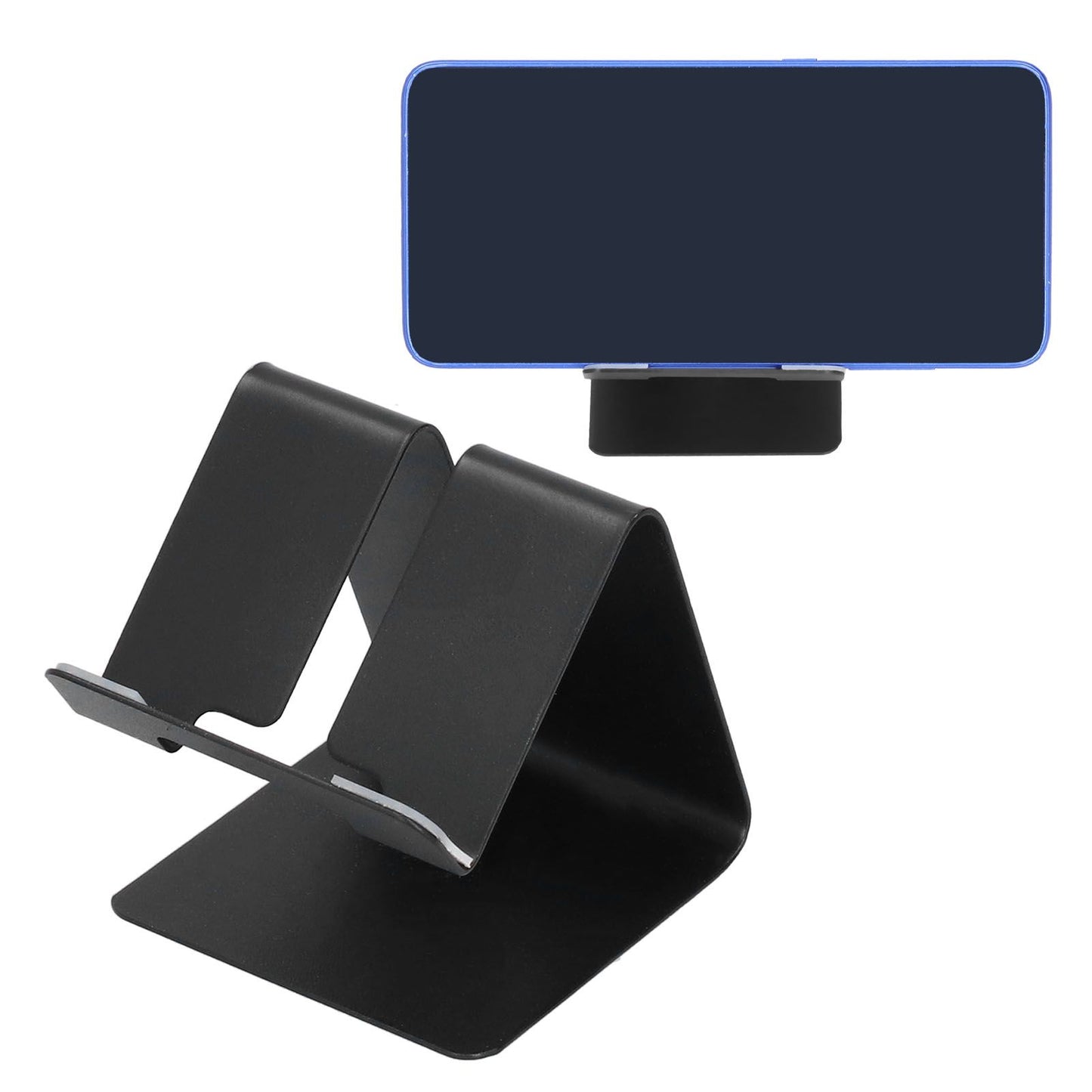 Cell Phone Holder Aluminum Alloy Lightweight and Portable Desk Phone Stand for Mobile Phones and TabletsBlack