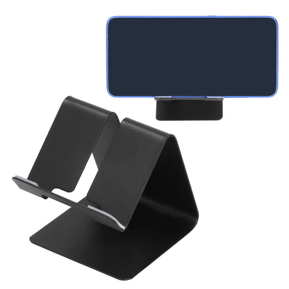 Cell Phone Holder Aluminum Alloy Lightweight and Portable Desk Phone Stand for Mobile Phones and TabletsBlack