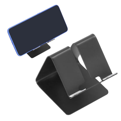 Cell Phone Holder Aluminum Alloy Lightweight and Portable Desk Phone Stand for Mobile Phones and TabletsBlack