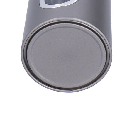 3Pcs Storage Jar Stainless Steel Food Tea Nut Container with Window Durable and Large Capacity for KitchenGrey
